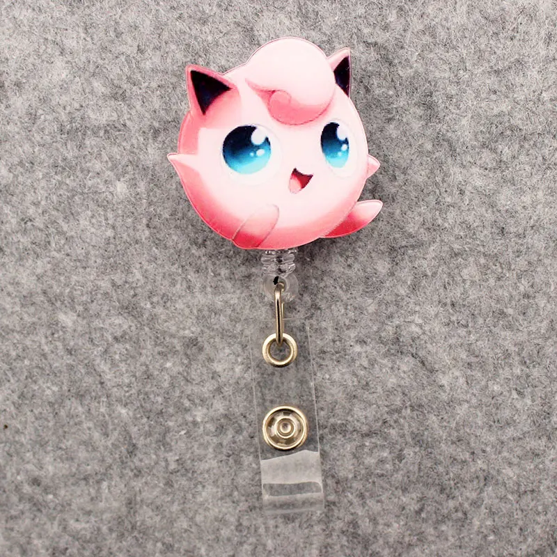 big size pokemon go squirtle pikachu retractable card holder badge reel nurse exhibition enfermera girl and boy name card free global shipping