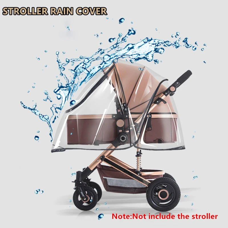 

Universal Stroller Rain Cover Baby Car Weather Wind Sun Shield Transparent Breathable Trolley Umbrella Raincoat Accessories