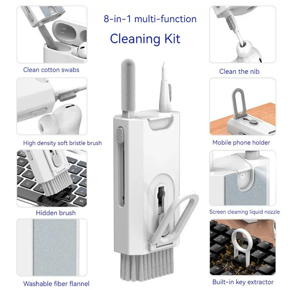

Computer Keyboard Cleaner Brush Kit Multi-functional Cleaning Tools For Headset Mobile Phones Watches