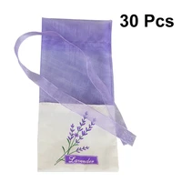 30pcs empty sachets bag flower printing fragrance lavender sachet bag purse new style light purple