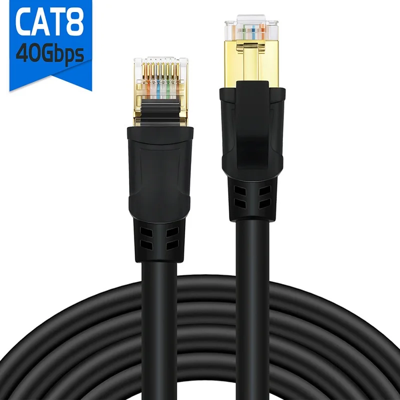 Nku CAT8 Ethernet Cables SSTP 40Gbps 2000MHz Cat 8 Network Internet Lan Patch Cord for Router Modem PC Laptops PS4/5 RJ45 Cable images - 6