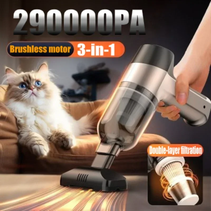 Автомобильный пылесос 4 in1Wireless ручной для дома портативный беспроводной мощный