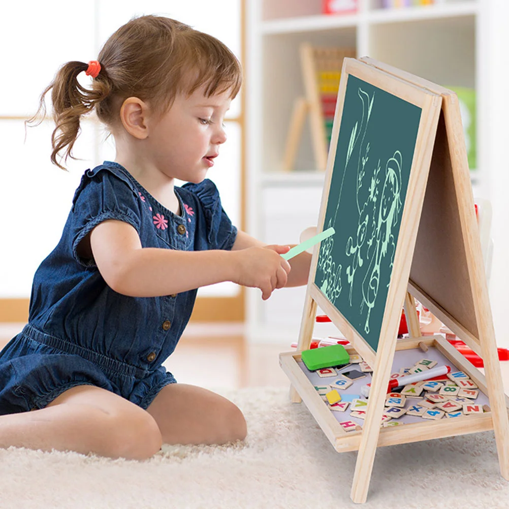 

Magnetic White Board Folding Double Sided Double-sided Writing Message Erasable Painting Drawing Child