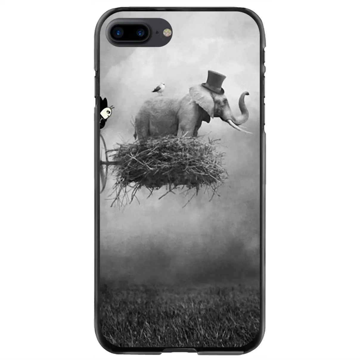

Для iPhone 11 12 13 14 Pro MAX Mini 5 5S SE 6 6S 7 8 Plus 10 X XR XS летающие сердца Слоны жесткий чехол для телефона