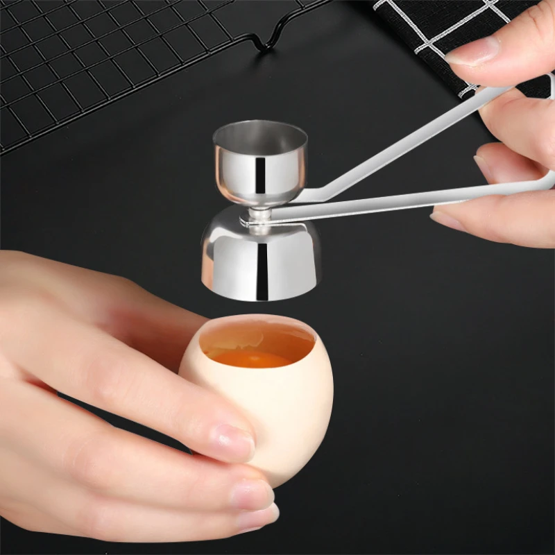 

Kitchen Gadgets Accessories Stainless Steel Egg Topper Cutter Metal Egg Scissors Boiled Raw Egg Opener Creative Kitchen Tool Set