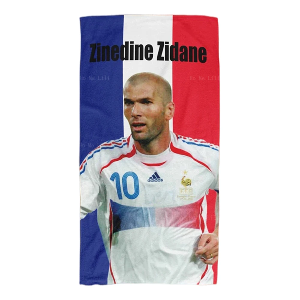 Zinedine Zidane French Football Player Beach Towel
