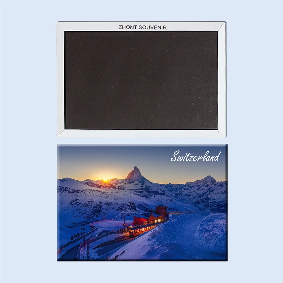 

Железнодорожная станция Швейцарии и alps 22726, сувениры для туристического ландшафта, магнитный холодильник, подарок для друга
