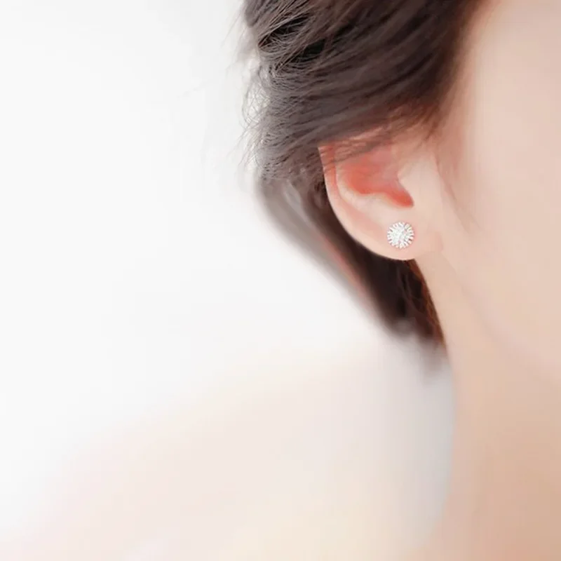 Серьги-гвоздики в виде одуванчика для женщин 2024 крутые металлические корейские