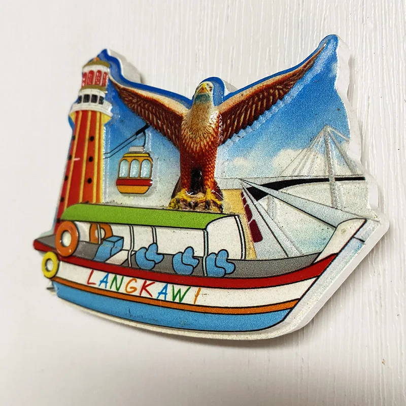 Туристические сувениры с наклейками на холодильник острова лангави малайский
