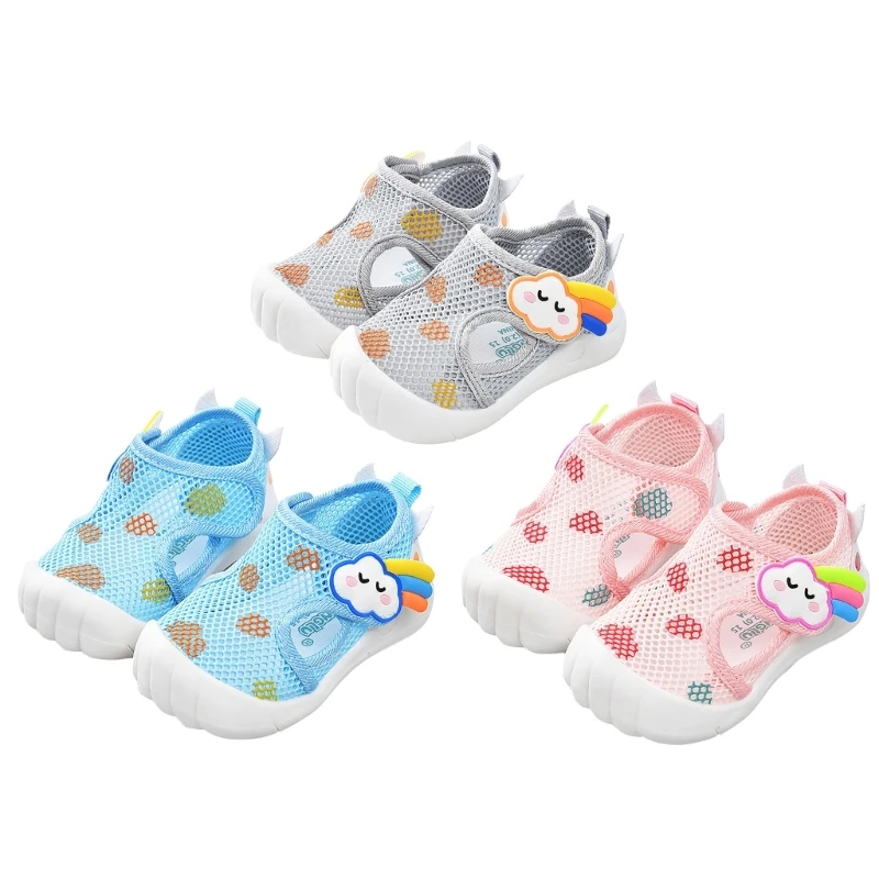 

Infant First-Walker Shoes Toddler Non-Slip Mesh Sandal Summer Shoes Rubber Sole Baby Shoes Prewalker Shoes for Kids 1-3T