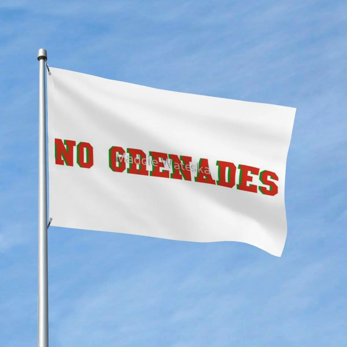 

Grenade Flag Decor Polyester Material Outdoor Lawn Vibrant Colors Drapey