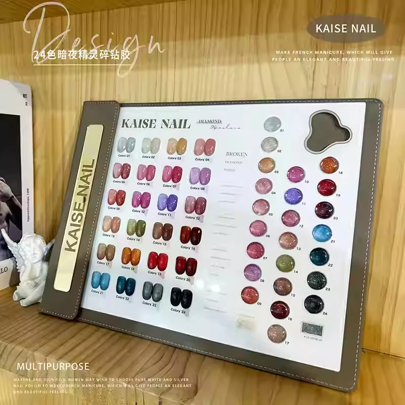 KAISE 24 colors Broken diamond color Nail gel set salon 2024 New Professional Hot sale art Non-toxic UV Wholesale