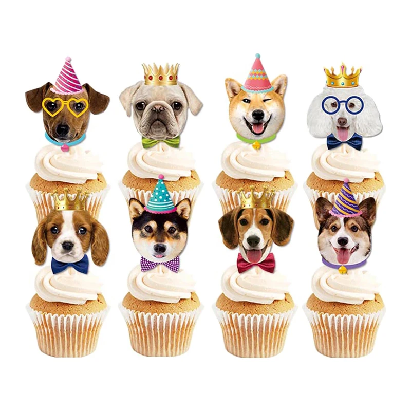 Украшение для кекса собаки украшение торта с лицом детские украшения щенка