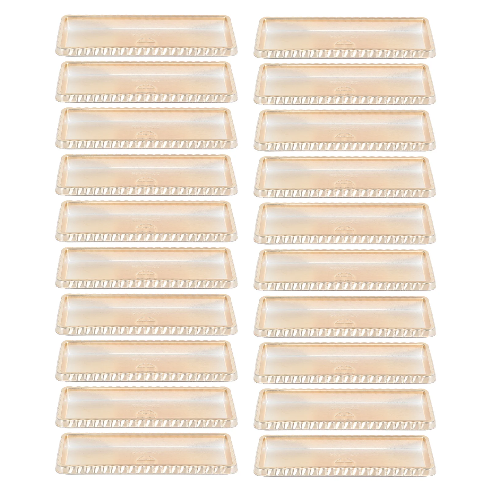 

20pcs Delicate Cake Bases Rectangular Cake Bases Mousse Dessert Bases Dessert Tray