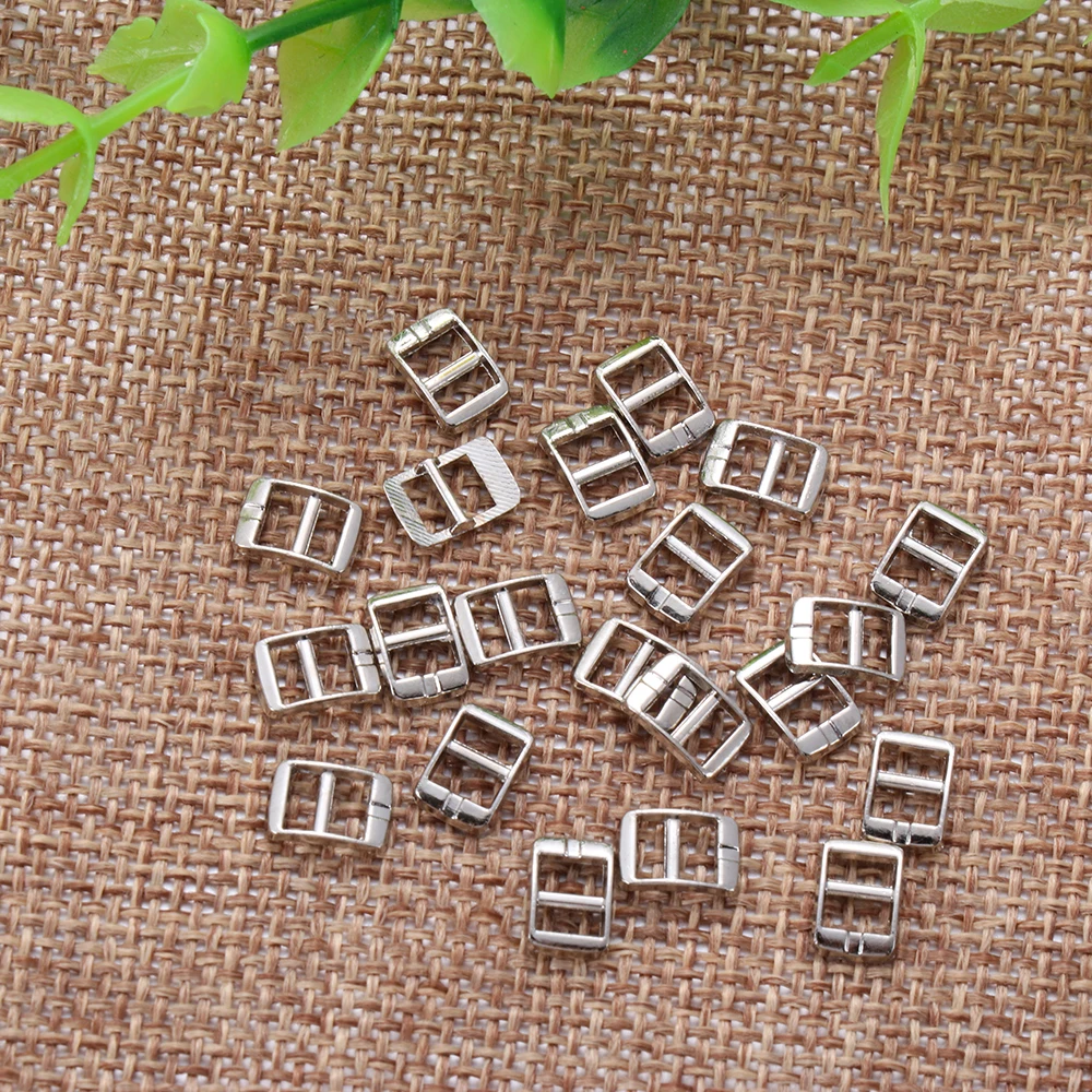 20Pcs Square Tri-glide Buckle 4mm Belt Buttons Mini Ultra-small Diy Dolls Buckles Doll Bags Accessories Stuffed Toys Supply - купить по