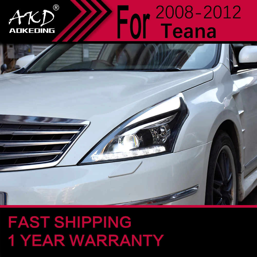 Фото Автомобильные фары для Nissan фара Teana 2008-2012 Altima, передняя фара Drl, объектив проектора, автомобильные аксессуары №3