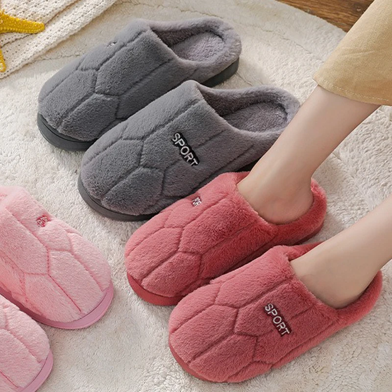 

Тапки женские зимние х/б на толстой подошве, Нескользящие