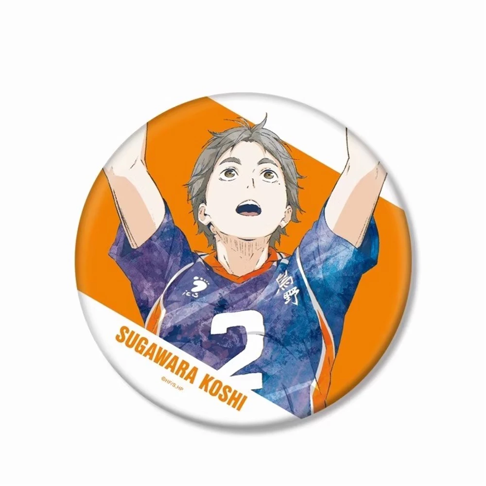 58 мм аниме Haikyuu Karasuno Hinata Shoyo Tobio Kageyama Daichi Sawamura косплей костюм значок булавка SPTE жесть брошь ﻿   Опора (art.: 3920ce87f0922) - 3920ce87f0922