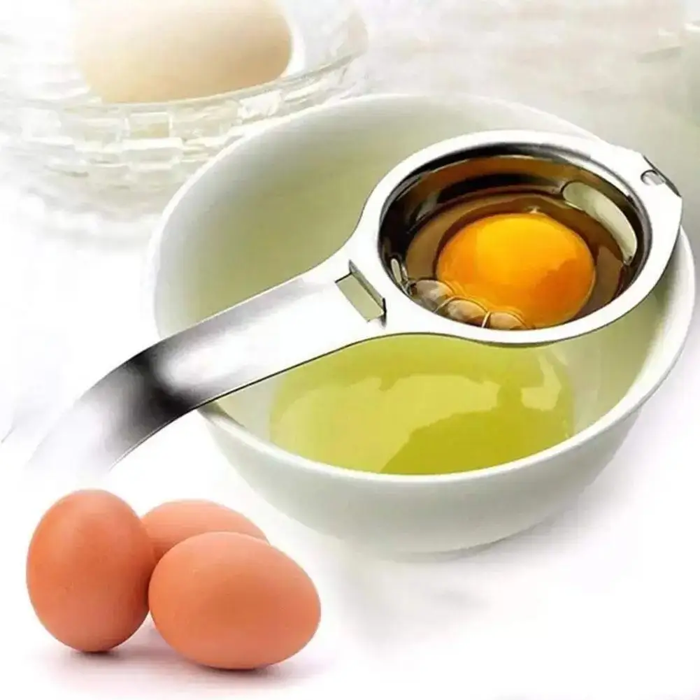 

Stainless Steel Egg Separator Egg Liquid Filter Sift Chef Egg Divider Home Kitchen Cooking Dining Yolk Sieve Splitter Tools C6B2