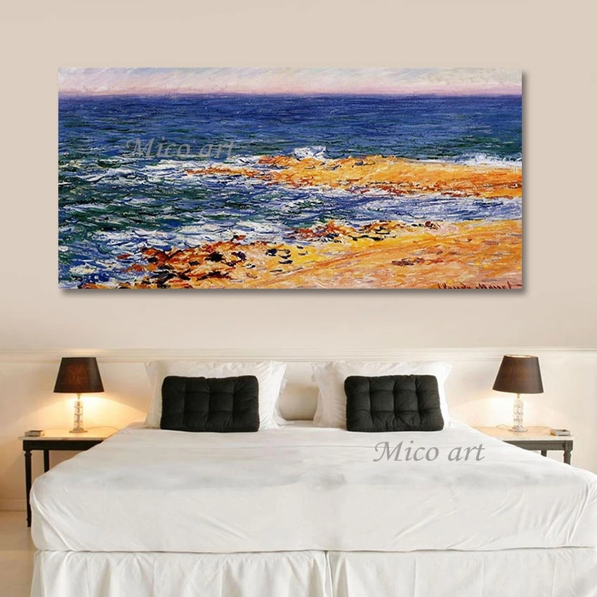 

The Sea Reefs Landscape Oil Paintings Canvas Art Modern Abstract Acrylic Wall Picture For Home Decoration Frameless Showpiece
