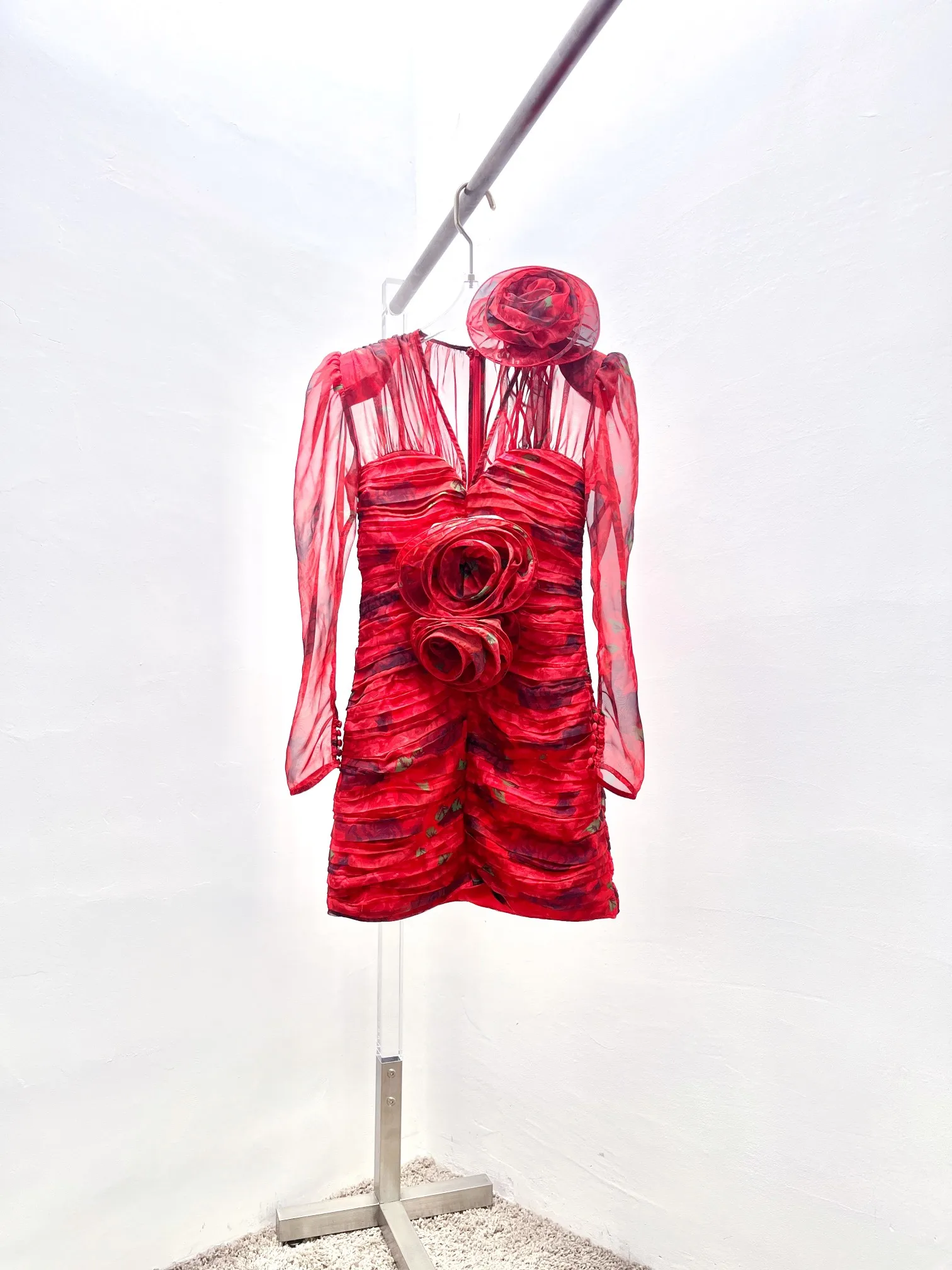 

2023 spring and summer women's clothing fashion new Handmade Flower Dress