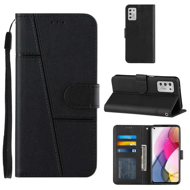 

Flap Pu Leather Case For Motorola MOTO Edge S G100 G50 G40 G60S G30 G10 Power G Stylus Play 2021 Pure Card Slot Wallet Cover