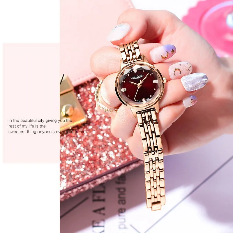 New Hot Selling Waterproof Reinforced Glass Mirror Fashionable Women's Quartz Watch For Exquisite Engagement And Holiday Gifts enlarge