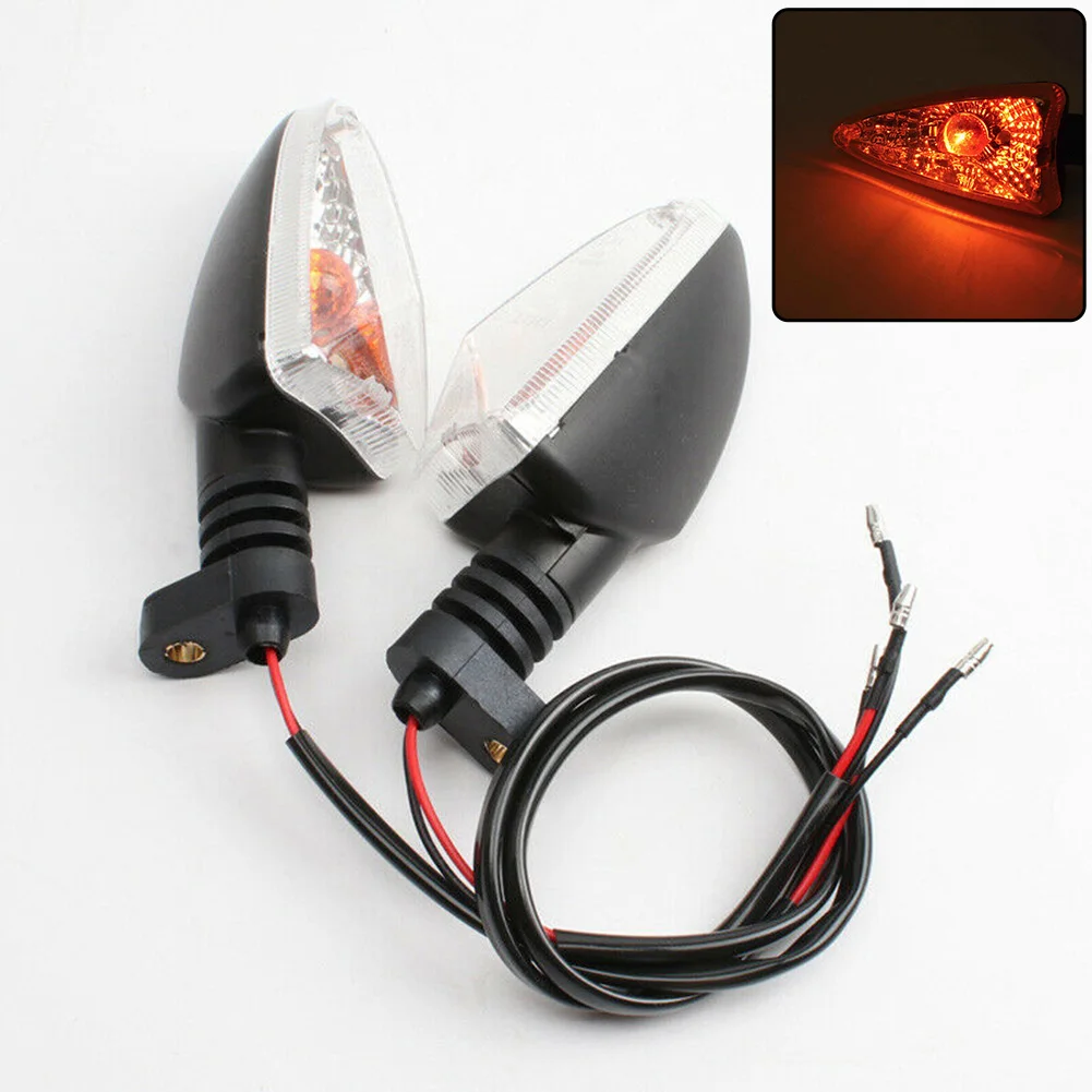 

1pair Motorcycle LED Turn Signal Light Amber Blade Lamp Indicator Blinker Waterproof Universal Flashing Super Bright Light