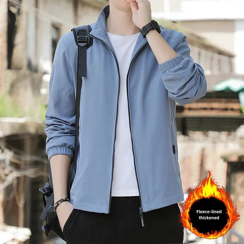 Мужская куртка на флисовой подкладке Повседневная модная новая модель