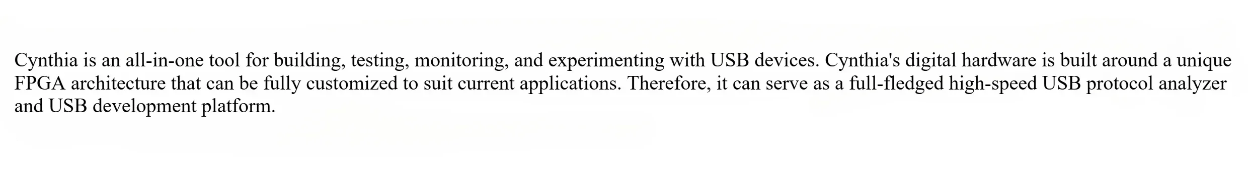Анализатор протокола Cynthia LUNA с открытым исходным кодом USB 2.0 FS/HS 480 Мбит/с на базе FPGA