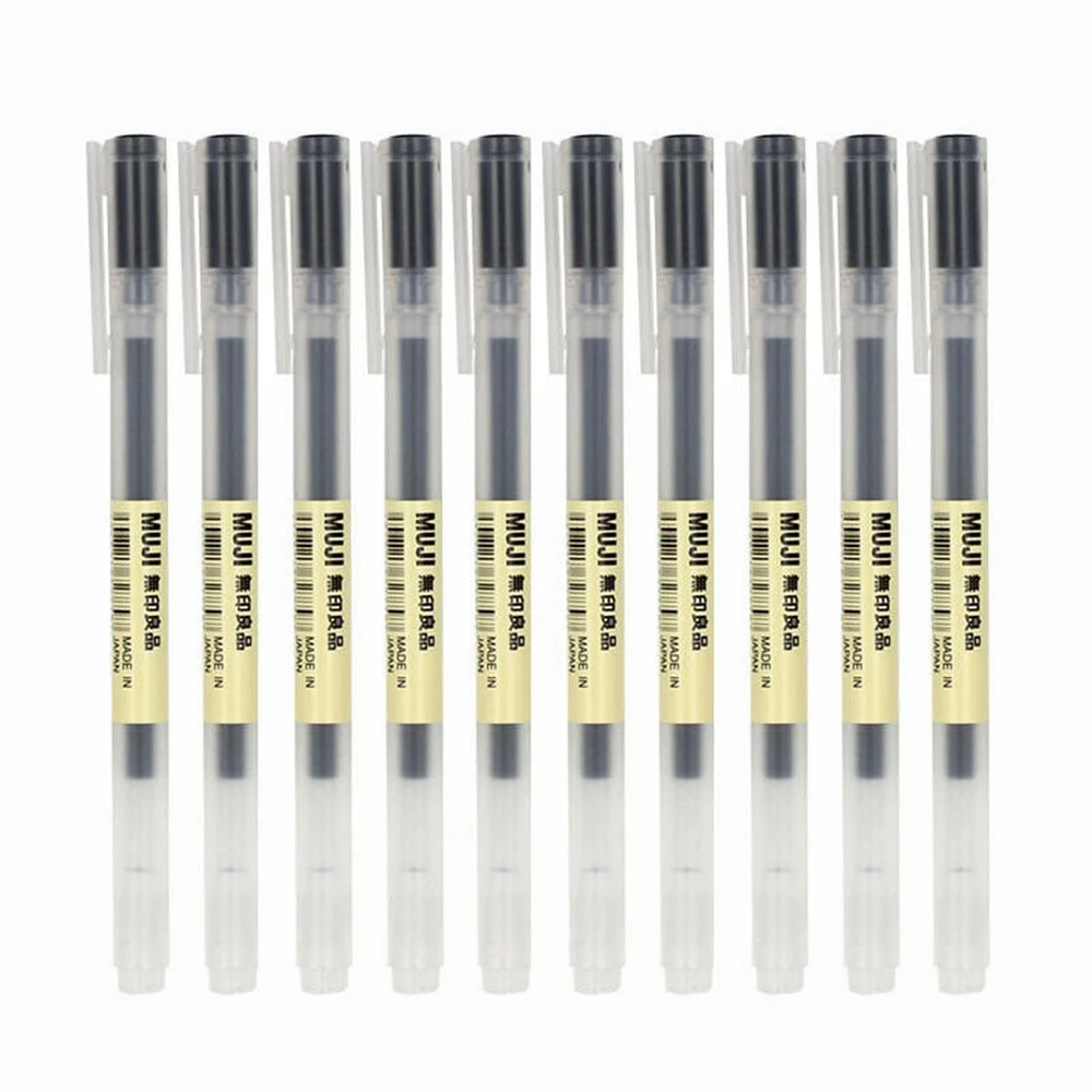 

Muji moma gel ink ballpoint pen, black/blue/red japanese ink ballpoint pen for school and office
