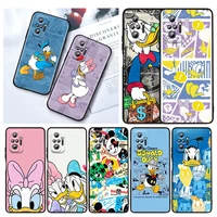 duck donald cartoon case for xiaomi redmi note 11e 11s 11 11t 10 10s 9 9t 9s 8 8t pro 5g 7 5 black silicone phone cover