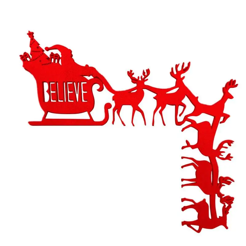 

Рождественская рамка для двери с Санта Клаусом, деревянная дверь, угол, Санта-Клаус, Пингвин, знак, искусство на стену, на Рождество, Новый Год, зиму