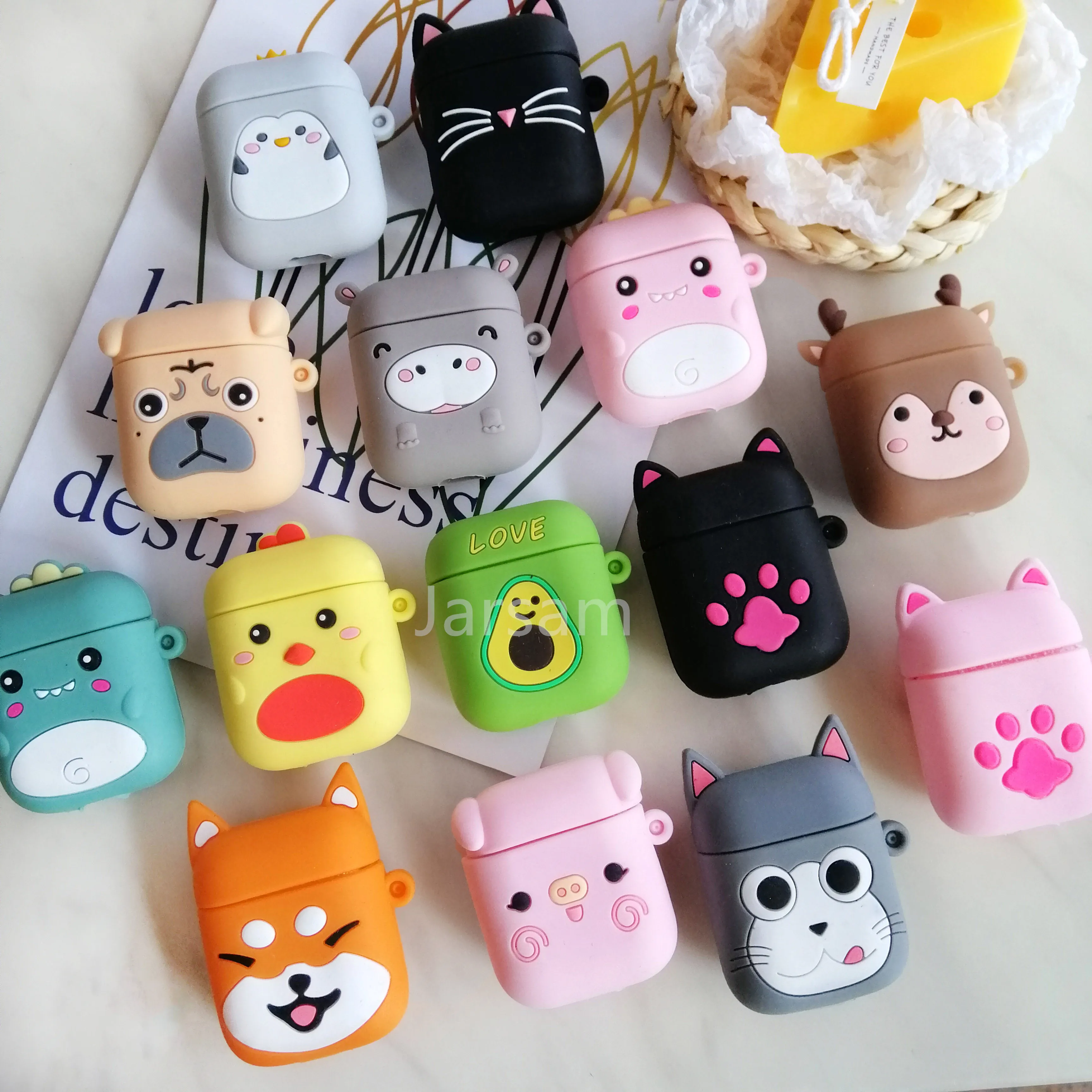 

3D Cartoon Cute Cow Headphone for Airpods 1 2 Case Anime Silicone Cover for Airpods 2 Case