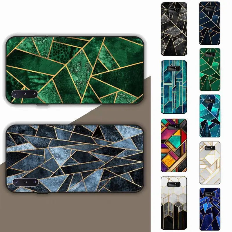 

Fashion Geometric Marble Phone Case for Samsung Note 5 7 8 9 10 20 pro plus lite ultra A21 12 72