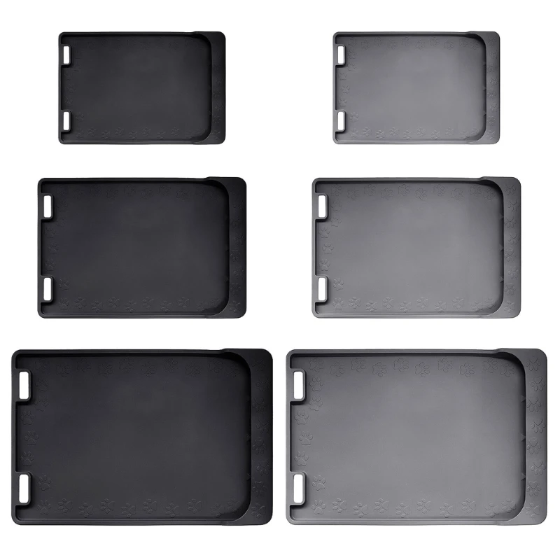 

Waterproof Dogs Bowl Mat Cat Treat Pad with Spillproof Edges Easy Clean Pet Mat