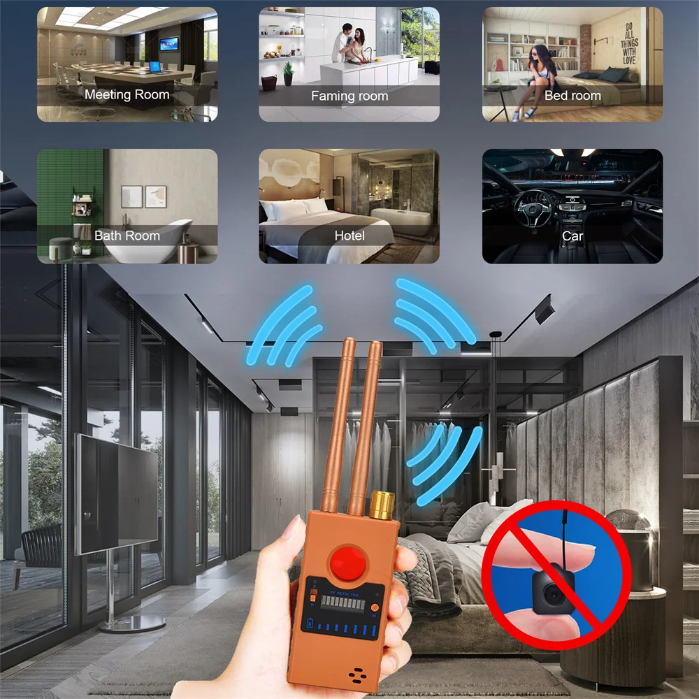 G529 Беспроводной радиочастотный сигнал обнаруживает скрытые камеры детектор Wi-Fi