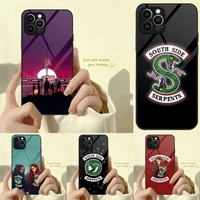 riverdale phone case tempered glass for iphone 13 12 11 pro max mini x xr xs max 8 7 6s plus se 2020 shell fundas