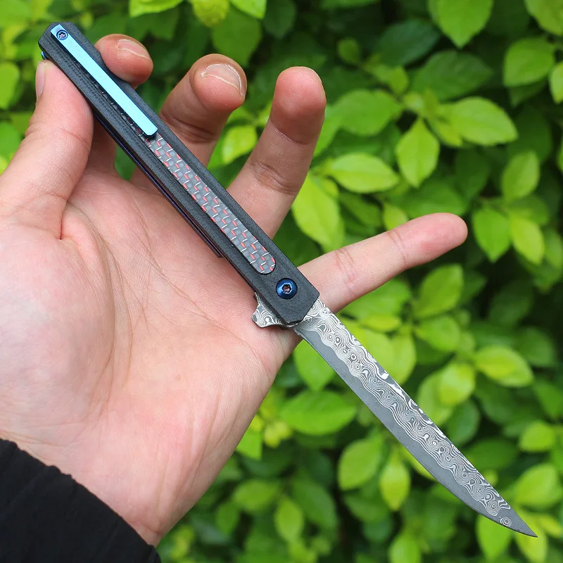 Дамасский складной нож KESIWO K6639 VG10 карманный тактический клинок из углеродного