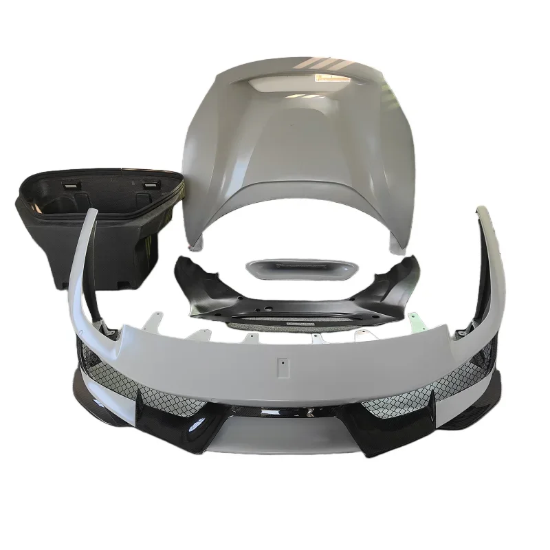 Модернизированный стиль Pista для Ferrari 488 GTB передний бампер из углеродного волокна