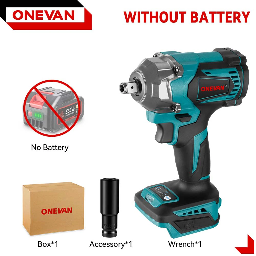 

ONEVAN 1200 Нм аккумуляторный ударный гайковерт 1/2 дюйма для Makita 18 В