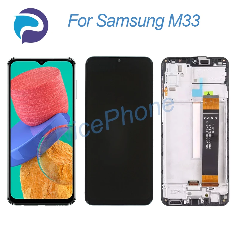 Для Samsung M33 ЖК-экран + сенсорный дигитайзер 2408*1080 SM-M336B/BU/DS/K ЖК-дисплей