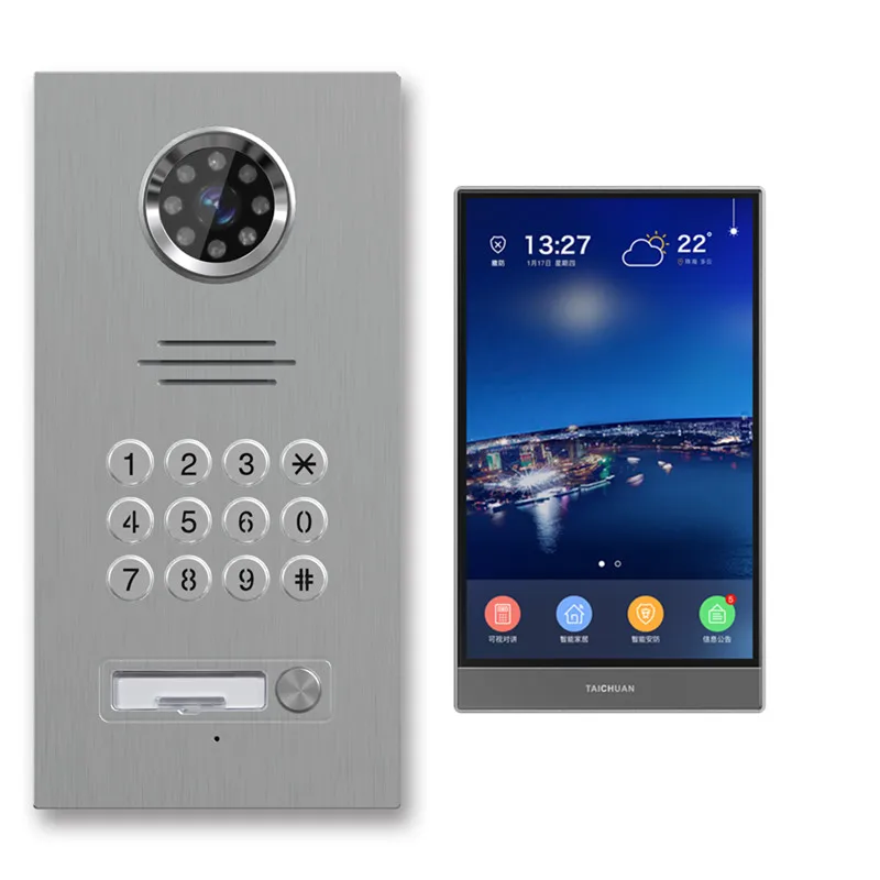 Tuya Intercom 8 inch Color Video Door Phone With Mobile App Unlock Function For Villa Unlocked Monitor Video Door Bell 1 - 499 s enlarge
