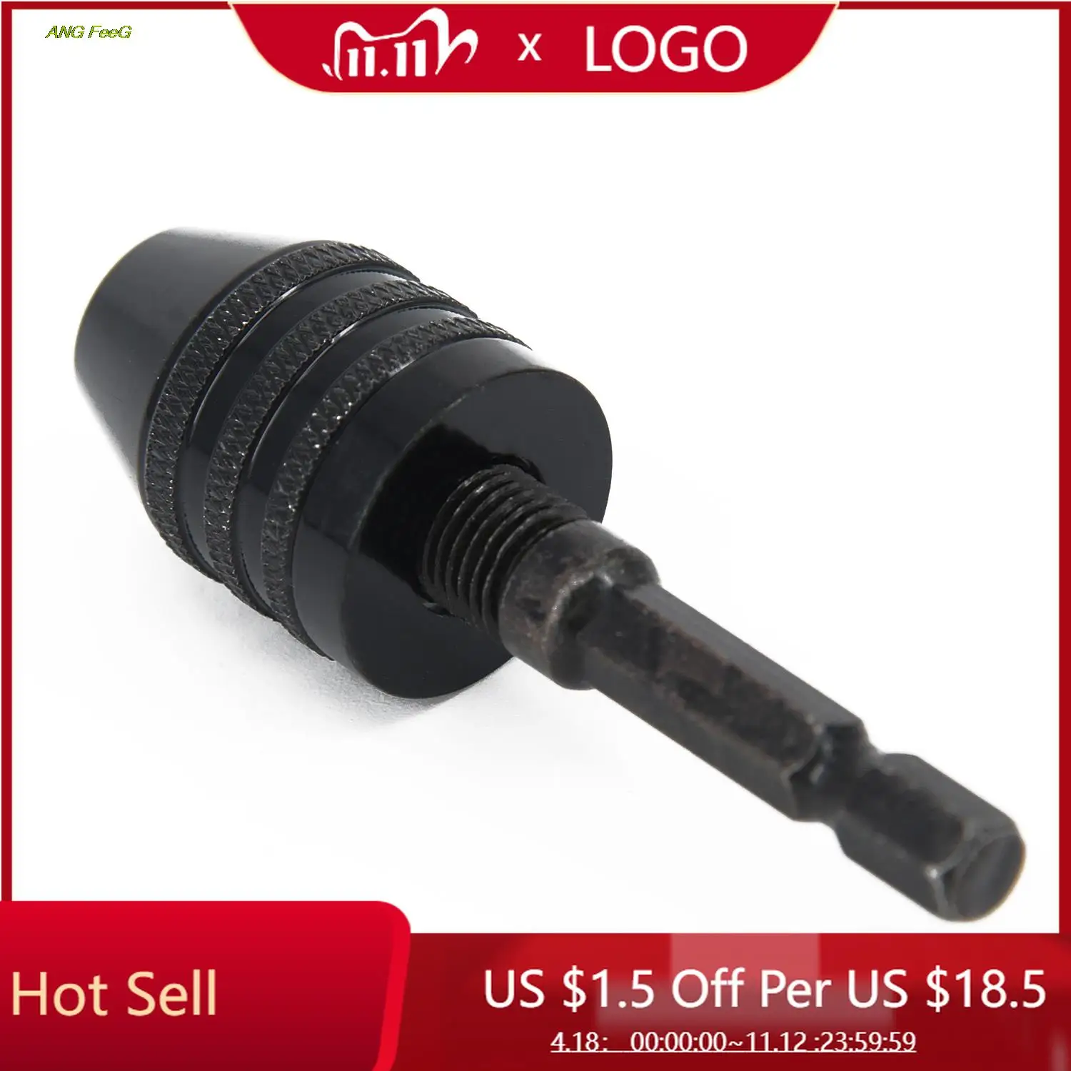 

0.3-6.5mm Impact Driver Keyless Drill Bit Chuck Adapter Converter 1/4Hex Shank