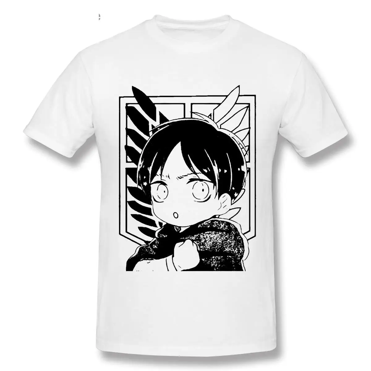 

Attack On Titan Shingeki No Kyojini Anime T-Shirt for Men Top Quality Short Sleeve Cotton Round Neck T Shirts Tee