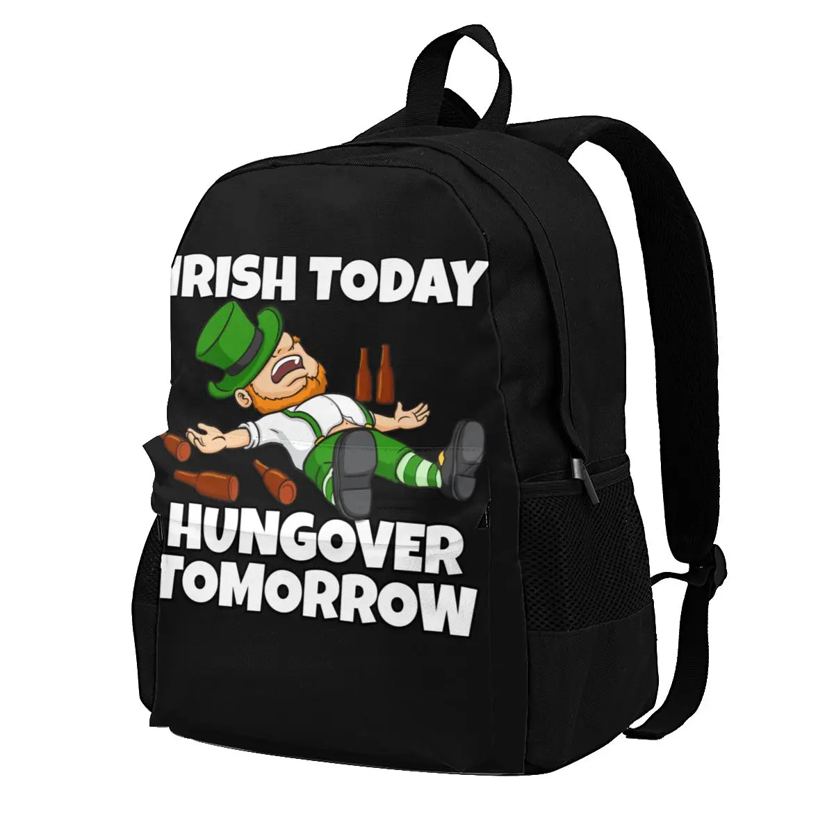 

Irish Today Hungover Tomorrow Backpacks St Patricks Day Youth Big Fashion Backpack Polyester Back To School Bags