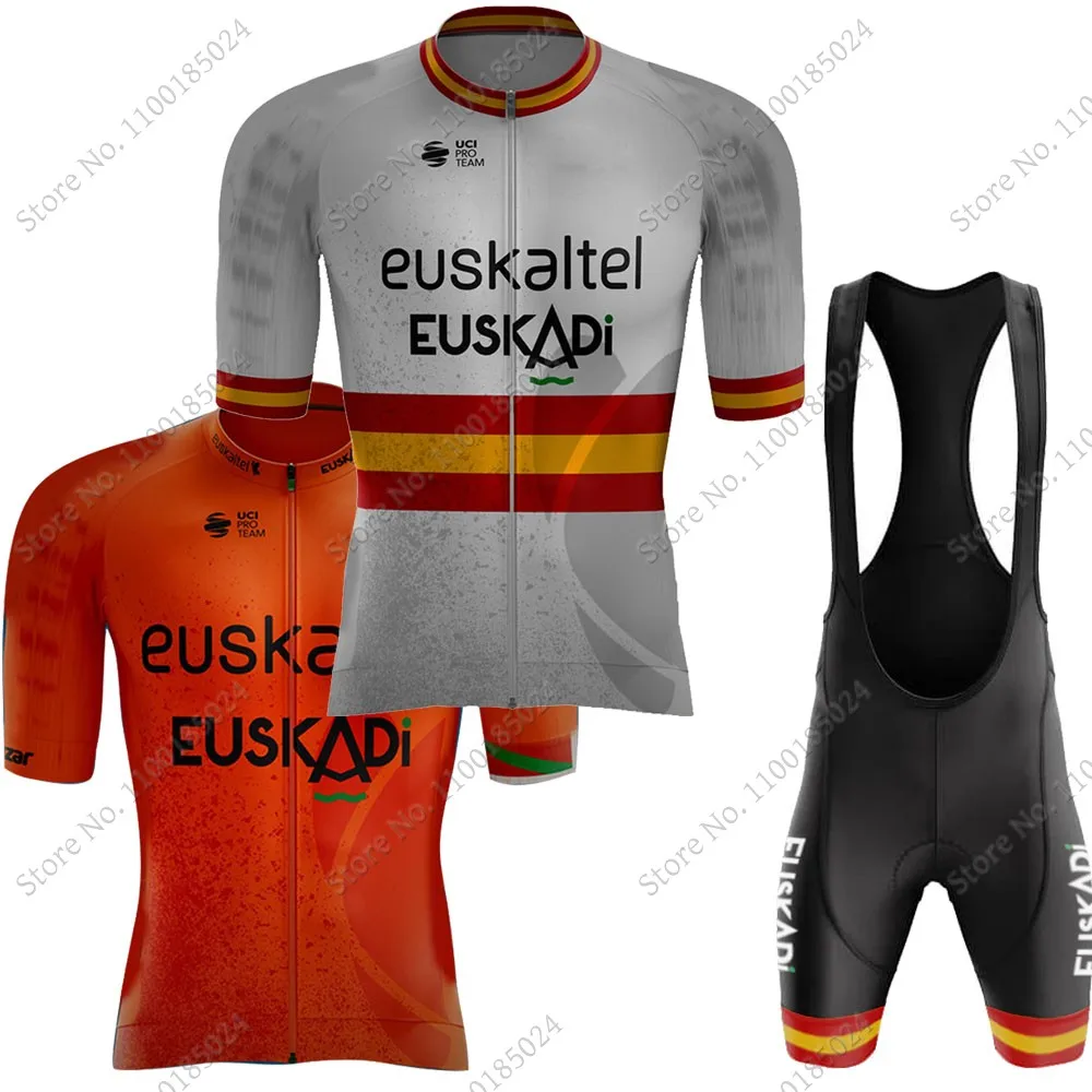 

Spain Euskaltel Euskadi Team 2022 Cycling Jersey Set Summer Mens Clothing Road Bicycle Bib Shorts MTB Wear Maillot Culotte