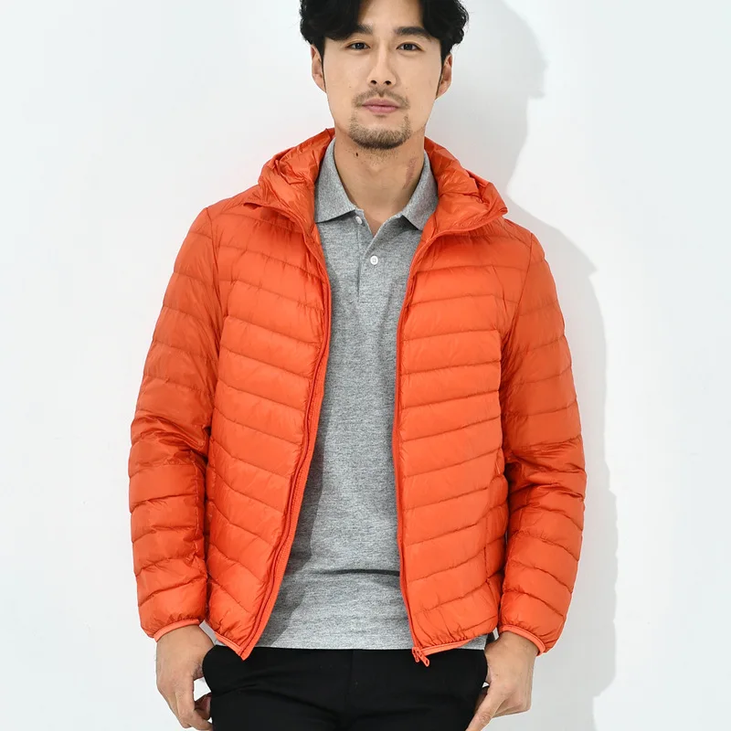 Duck Down Jacket Men Hooded Short Loose Oversized Hoody Ultra Light White Duck Down Jackets Warm Duck Outwear Hoodies Wholesale