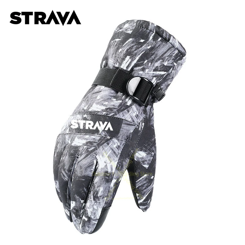 

Мужские велосипедные перчатки Strava, велосипедные перчатки с закрытыми пальцами для сенсорного экрана, ветрозащитные теплые велосипедные пе...