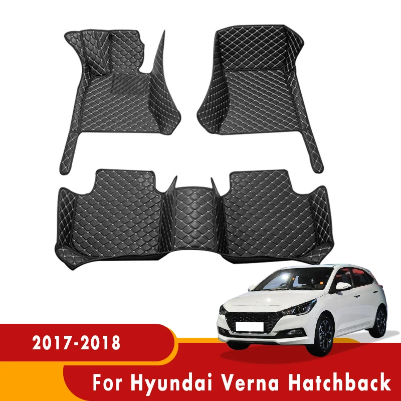 

Автомобильные коврики для хэтчбека Hyundai Verna 2018 2017, аксессуары, водонепроницаемые коврики, коврики для салона, накладки на ножки